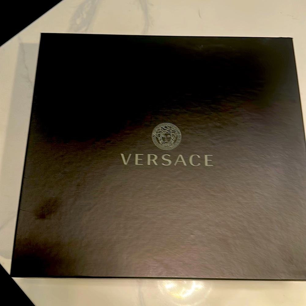 Brand new Versace black laced up calf leather sneaker/boots for sale